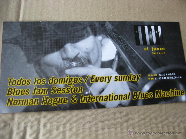 Cat&aacute;logos publicit&aacute;rios: EL JUNCO. JAZZ CLUB. PROGRAMA TODOS LOS DOMINGOS.