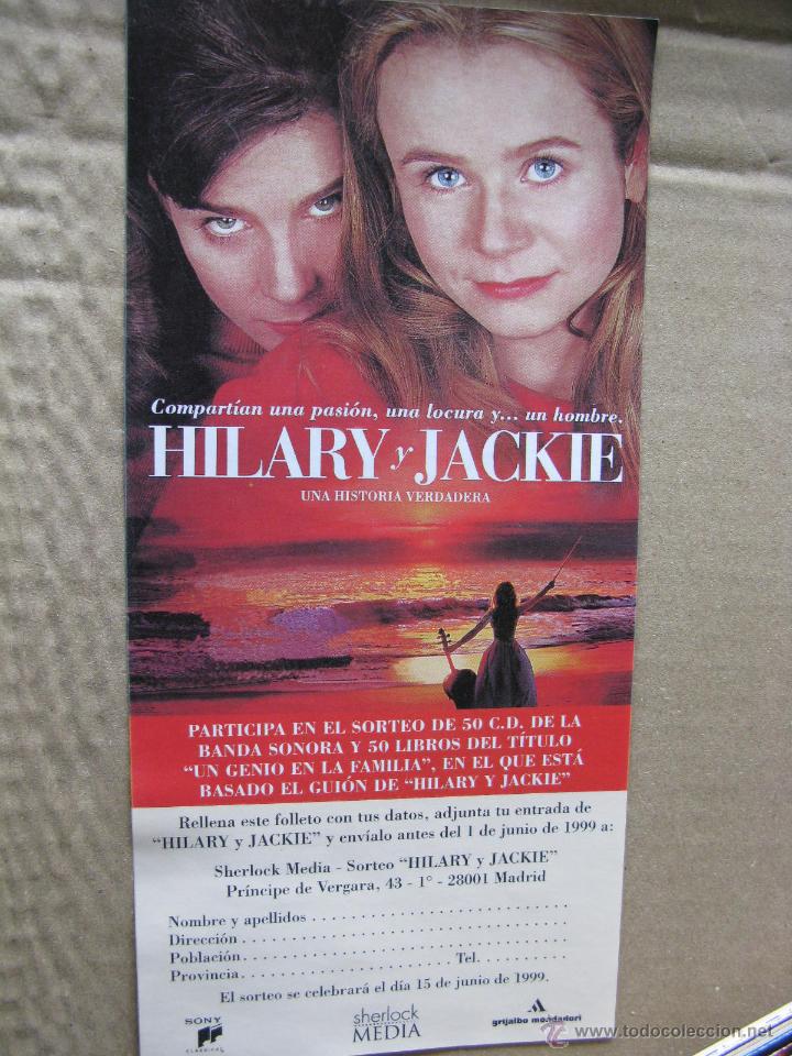 Advertising Catalogs: FOLLETO PARA SORTEO EN HILARY Y JACKIE, UNA HISTORIA VERDADERA.