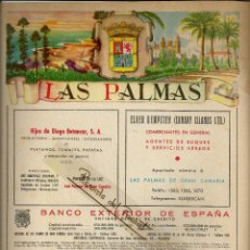 Catálogos publicitarios: PORTADA ANUARIO TELEFONICO *LAS PALMAS*, DORSO CON MAPA DE LA PROVINCIA - AÑOS 50