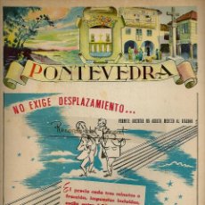 Catálogos publicitarios: PORTADA ANUARIO TELEFONICO *PONTEVEDRA*, DORSO CON MAPA DE LA PROVINCIA - AÑOS 50