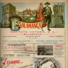 Catálogos publicitarios: PORTADA ANUARIO TELEFONICO *SALAMANCA*, DORSO CON MAPA DE LA PROVINCIA - AÑOS 50