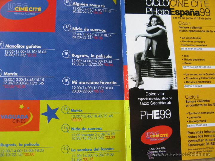 Cat&aacute;logos publicitarios: CINE CIT&Eacute;. PROGRAMA DEL 25 JUNIO AL 1 DE JULIO 1999. TR&Iacute;PTICO. - Foto 2
