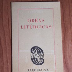 Catálogos publicitarios: PLIEGO PUBLICITARIO OBRAS LITÚRGICAS EDITOR LUIS GILI. Lote 52853284