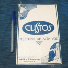 Catálogos publicitarios: CATALOGO FOLLETO DE 195 DE PRODUCTOS CUSTOS. TELEFONOS DE ALTA VOZ. Lote 52854900