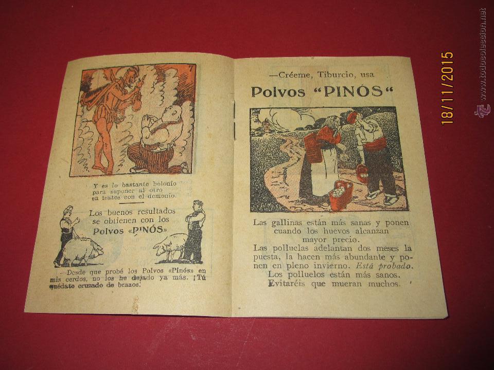 Cat&aacute;logos publicitarios: Antiguo Catalogo MINI COMIC Publicitario de POLVOS PIN&Oacute;S de Juan Pin&oacute;s Gerona.