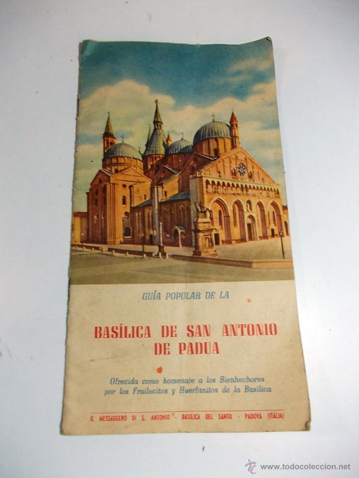 Werbekataloge: ANTIGUA GUIA POPULAR DE LA BASILICA DE SAN ANTONIO DE PADUA