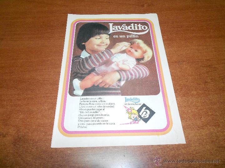 Cat&aacute;logos publicit&aacute;rios: PUBLICIDAD 1978: MU&Ntilde;ECA LAVADITO DE MU&Ntilde;ECAS BB