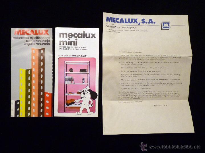 Advertising Catalogs: LOTE PUBLICIDAD MECALUX. ESTANTERIAS MET&Aacute;LICAS.  CARTA DE PRESENTACI&Oacute;N. A&Ntilde;OS 70