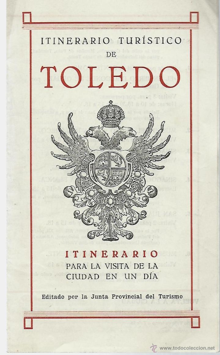 Cat&aacute;logos publicitarios: TRIPTICO DEL ITINERARIO PARA VISITAR TOLEDO EN UN DIA
