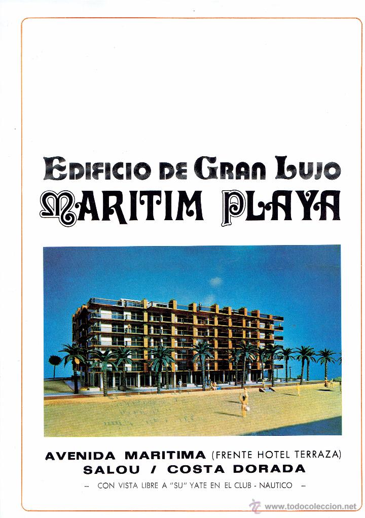 Advertising Catalogs: CATALOGO EDIFICIO DE GRAN LUJO MARITIM PLAYA-SALOU / COSTA DORADA-1974/75.