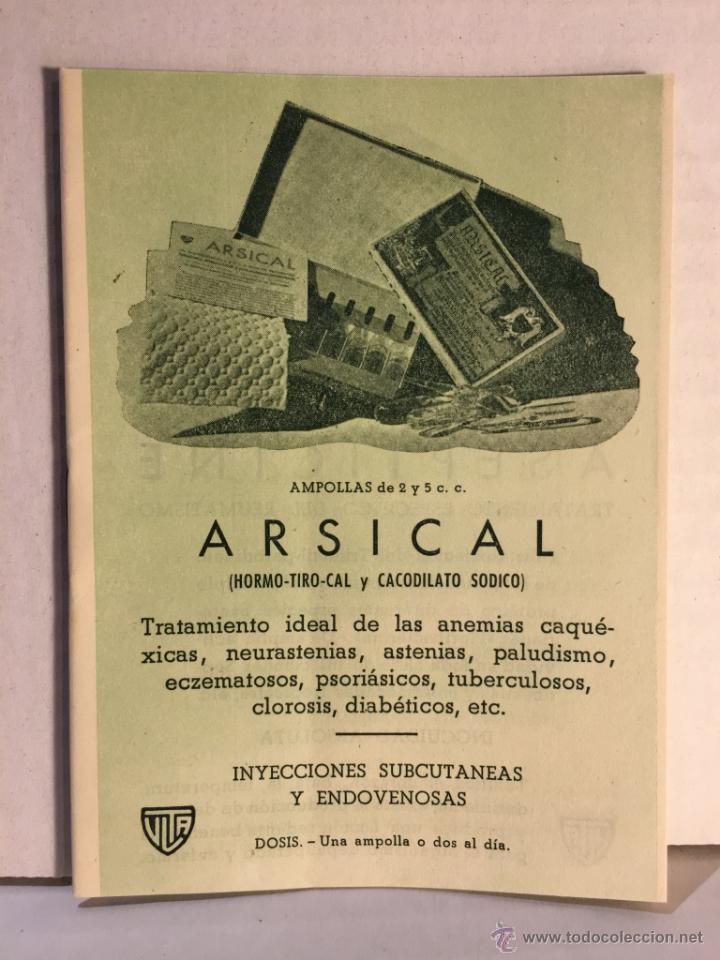 Advertising Catalogs: FOLLETO PUBLICITARIO MEDICAMENTO ARSICAL