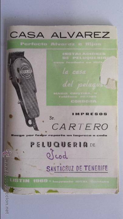 Advertising Catalogs: LIST&Iacute;N DE 1969 - PUBLICIDAD CASA &Aacute;LVAREZ - LA CASA DEL PELUQUERO - C&Oacute;RDOBA -