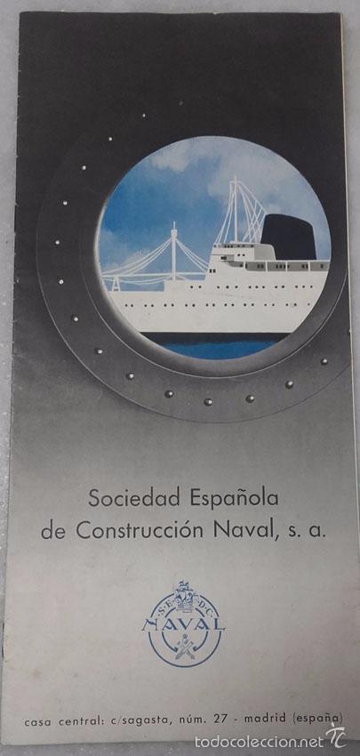 Cat&aacute;logos publicitarios: SOCIEDAD ESPA&Ntilde;OLA DE CONSTRUCCION NAVAL, S. A. CATALOGO A&Ntilde;OS 60.