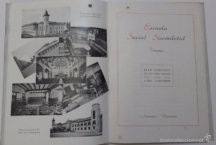 Cat&aacute;logos publicitarios: ESCUELA SOCIAL SACERDOTAL, SEMINARIO DIOCESANO, VITORIA, CURSOS 51, 52, 53.