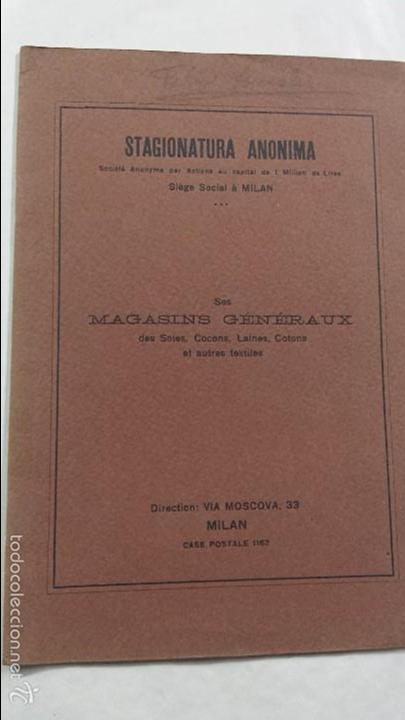 Catalogues publicitaires: STAGIONATURA AN&Oacute;NIMA SEDA LANA TEXTIL MIL&Aacute;N