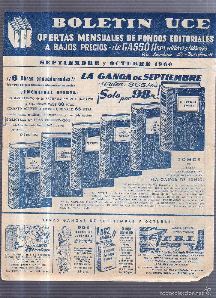 Catalogues publicitaires: CATALOGO PUBLICITARIO. BOLETIN UCE. EDITORIALES. SEPT - OCT 1960. 21 X 27CM