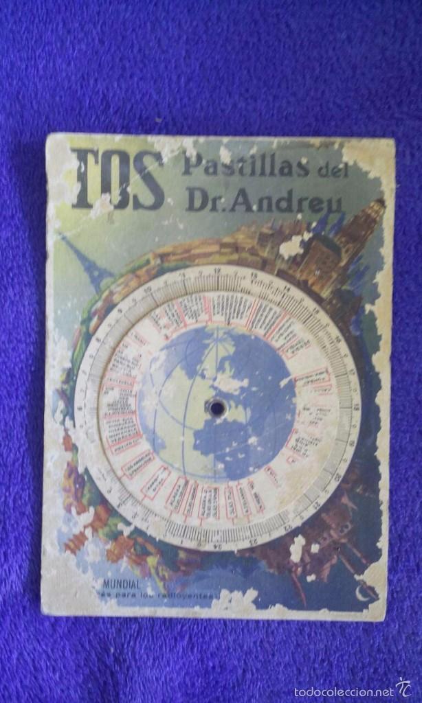 Cat&aacute;logos publicit&aacute;rios: TOS PASTILLAS DEL DR. ANDREU / HORARIO MUNDIAL