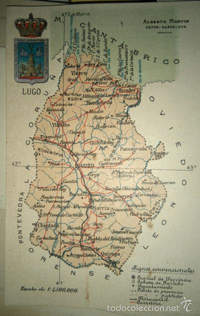 Advertising Catalogs: PLANO DE LUGO CON PUBLICIDAD DE LA INSTITUCION CULTURAL FEMENINA DE BARCELONA