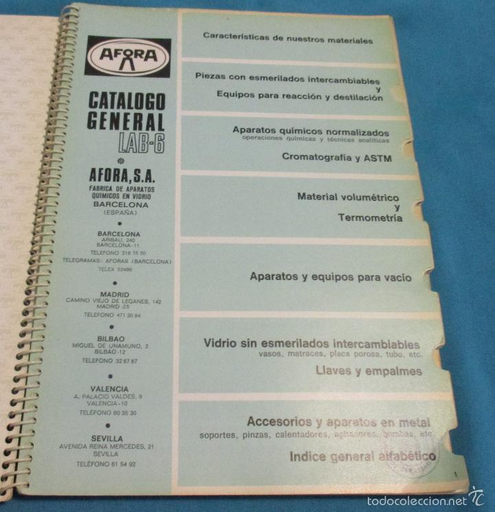 Cat&aacute;logos publicitarios: CATALOGO GENERAL LAB -6 AFORA, DIVISION LABORATORIO - Foto 3