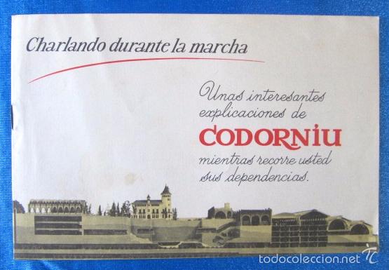 Cat&aacute;logos publicitarios: CODORNIU. CHARLANDO DURANTE LA MARCHA. 1962