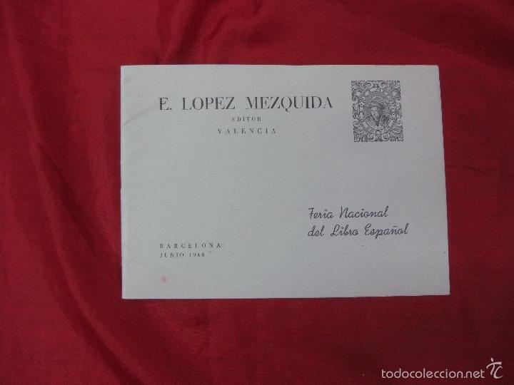 Cat&aacute;logos publicitarios: CATALOGO E. LOPEZ MEZQUIDA. EDITOR. VALENCIA. FERIA NACIONAL DEL LIBRO ESPA&Ntilde;OL. BARCELONA JUNIO 1946