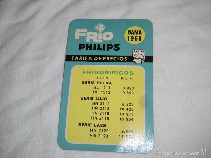 Werbekataloge: FRIO PHILIPS TARIFA DE PRECIOS GAMA 1968