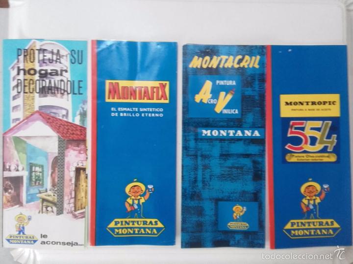 Cat&aacute;logos publicitarios: PINTURAS MONTANA, MONTAFIX, MONTACRIL, MONTROPIC. A&Ntilde;OS 60.