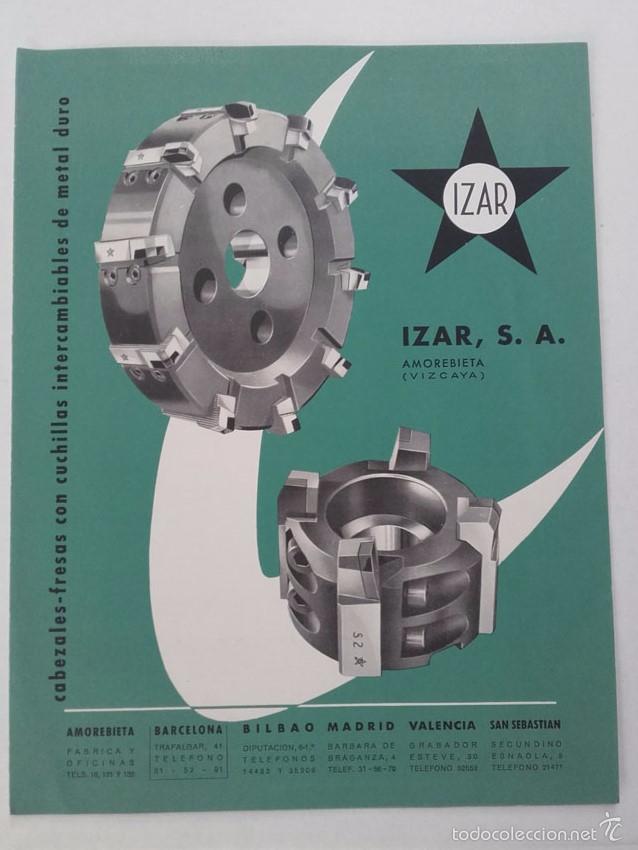 Cat&aacute;logos publicitarios: IZAR, AMOREBIETA, VIZCAYA, PUBLICIDAD A&Ntilde;OS 60.