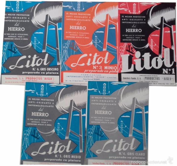 Cat&aacute;logos publicitarios: LITOL. ANTI-OXIDANTE IMPERMEABILIZANTE DEL HIERRO. PRODUCTOS &ldquo;AISLA&rdquo;, BILBAO.