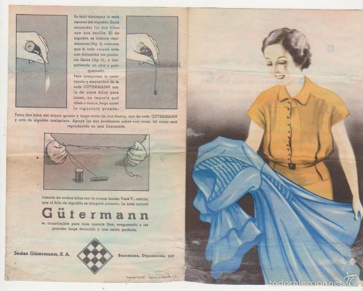 Advertising Catalogs: Folleto doble. Sedas para coser Gutermann.