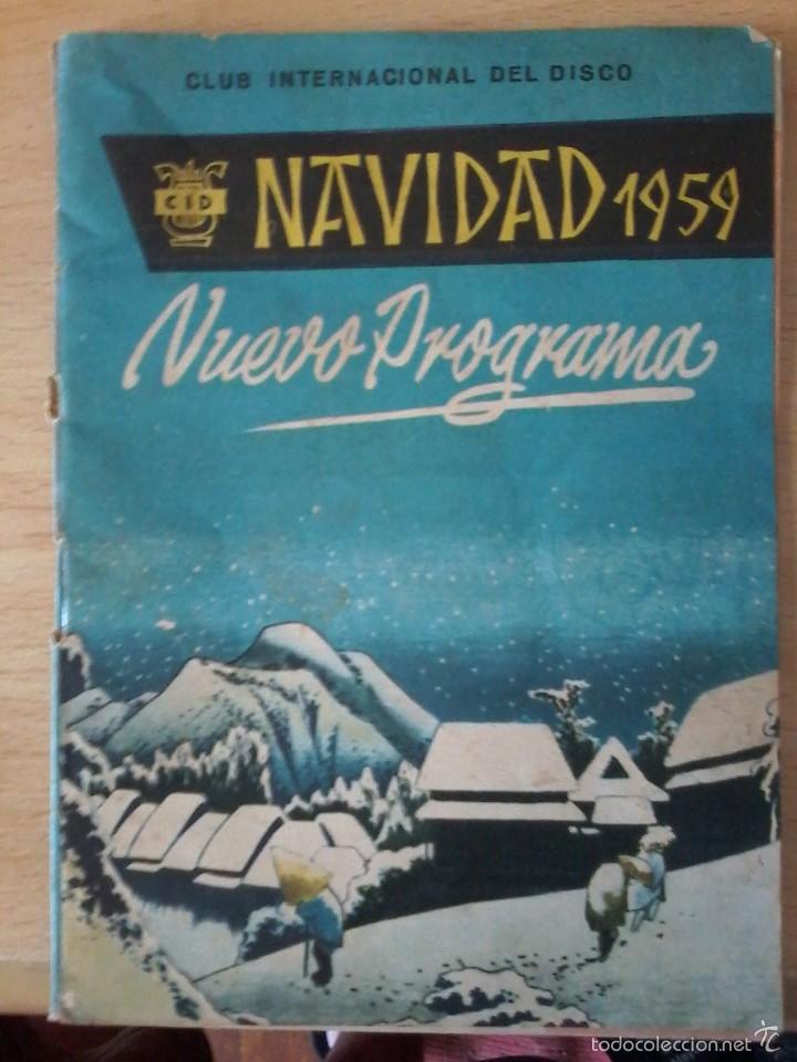 Advertising Catalogs: Club Internacional del Disco -Navidad 1959 -Nuevo programa