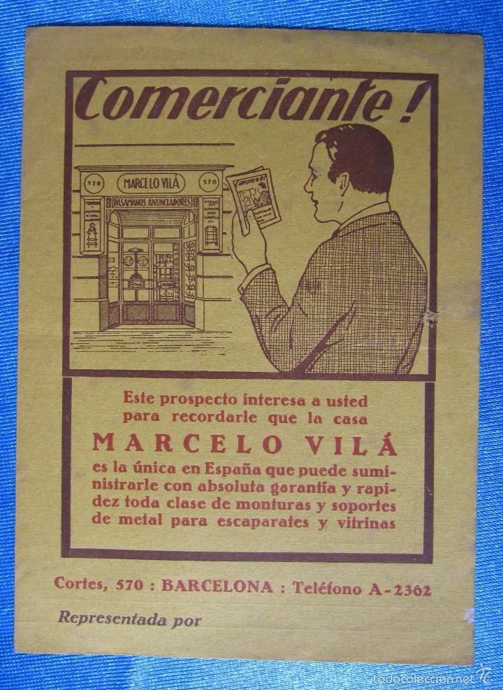 Cat&aacute;logos publicitarios: COMERCIANTE! PROSPECTO DE MARCELO VIL&Aacute;. BARCELONA, 1926