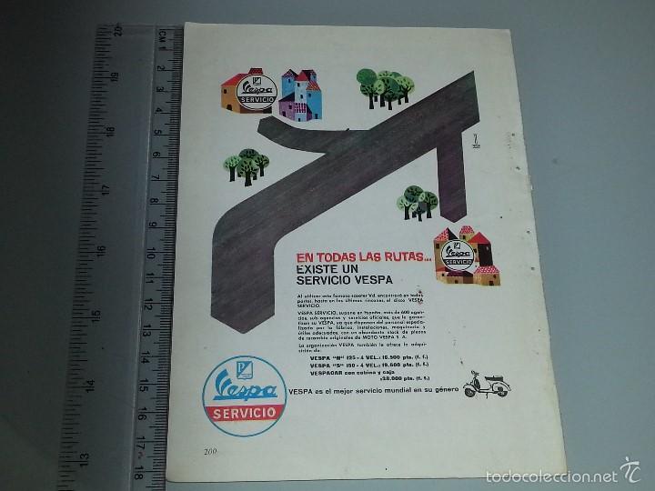 Cat&aacute;logos publicitarios: ANTIGUA HOJA PUBLICITARIA ANUNCIO DE MOTO VESPA Y NEVERAS WESTINGHOUSE A&Ntilde;OS 60