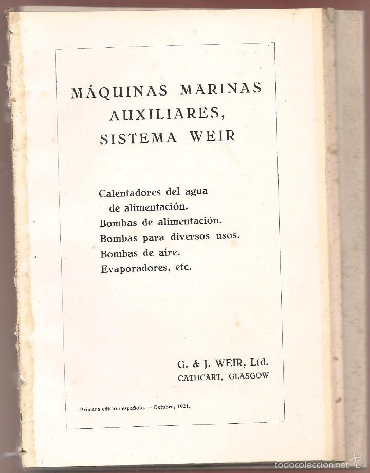 Cat&aacute;logos publicit&aacute;rios: MAQUINAS MARINAS AUXILIARES SISTEMA WEIR calentadores de agua, bombas ...