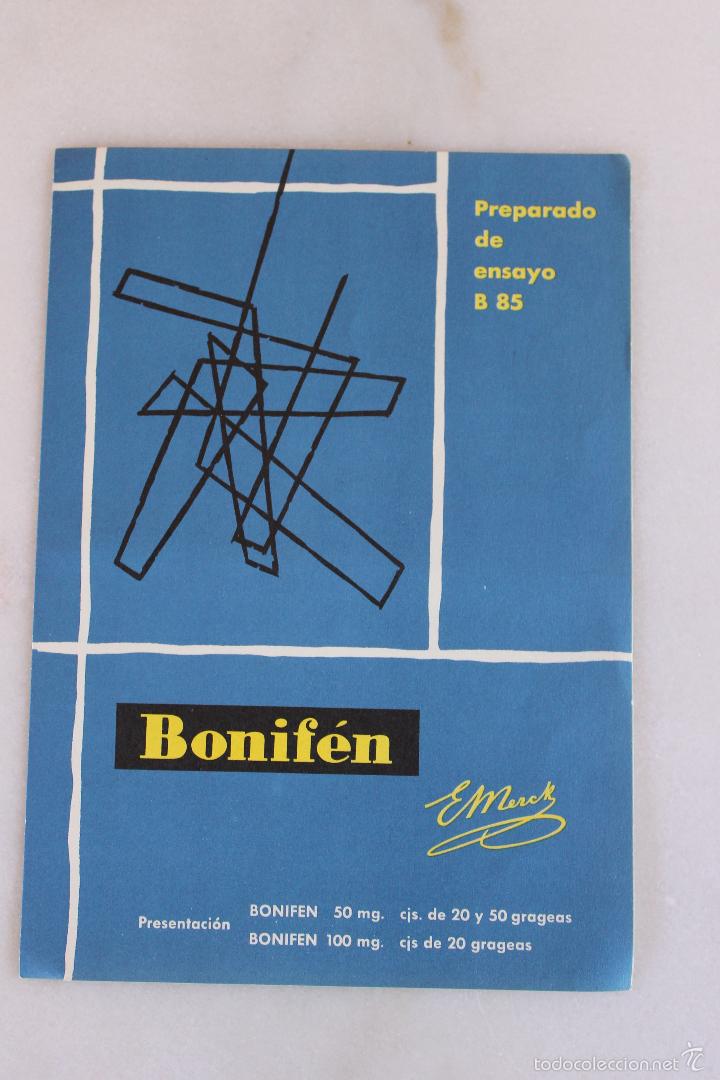 Cat&aacute;logos publicitarios: BONIFEN, PUBLICIDAD FARMACEUTICA, E. MECK, A&Ntilde;OS 60, IGODA CONCESIONARIO DE MERCK