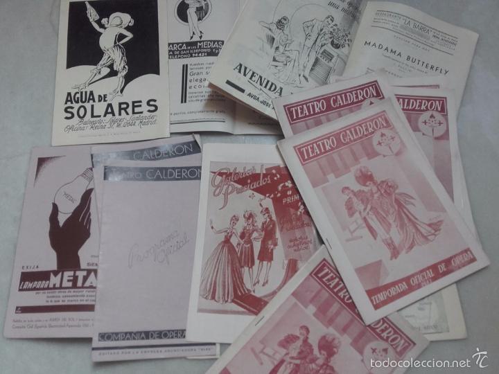 Cat&aacute;logos publicitarios: TEATRO CALDERON, MADRID, PROGRAMAS A&Ntilde;OS 40.