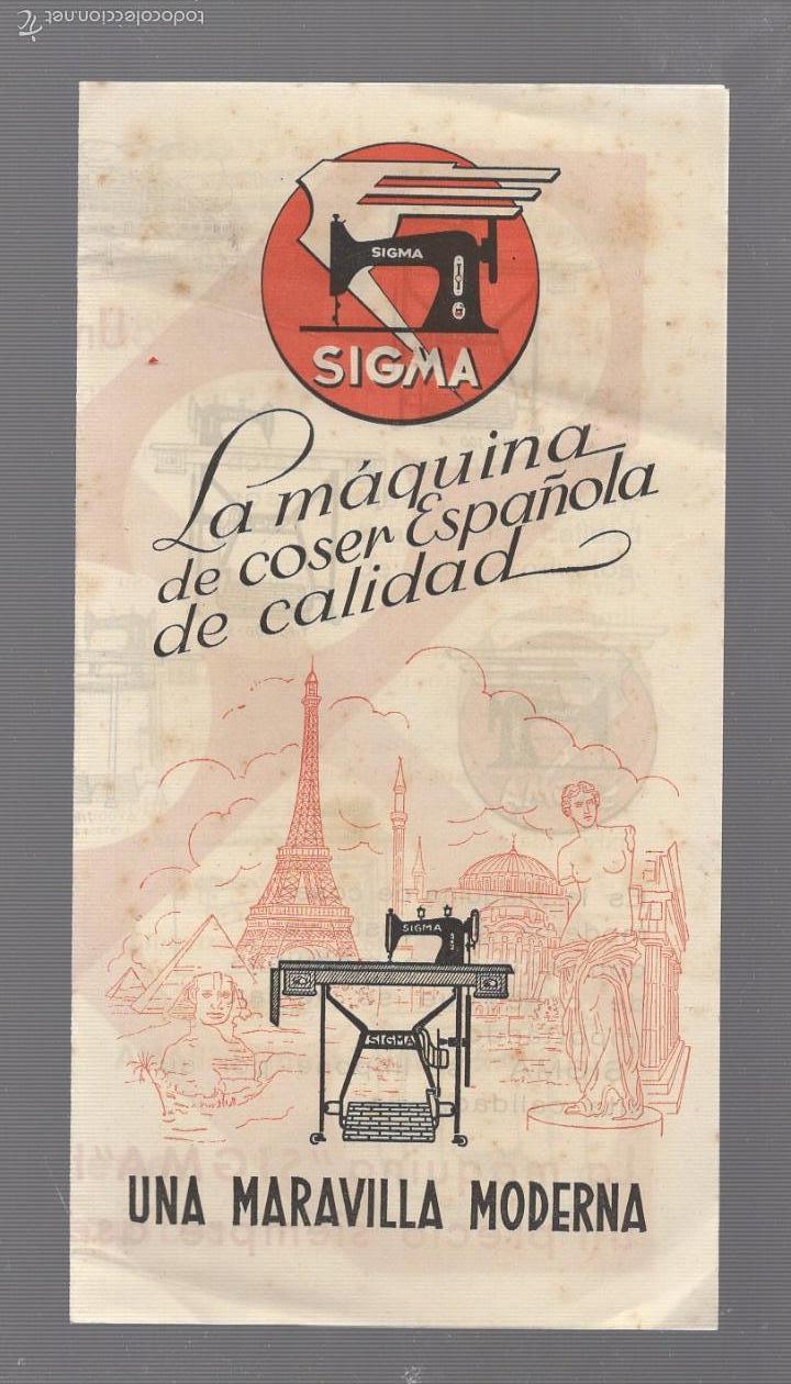 Catalogues publicitaires: CATALOGO PUBLICITARIO. SIGMA. MAQUINA DE COSER ESPA&Ntilde;OLA, A COLOR. ELGOIBAR, GUIPUZCOA