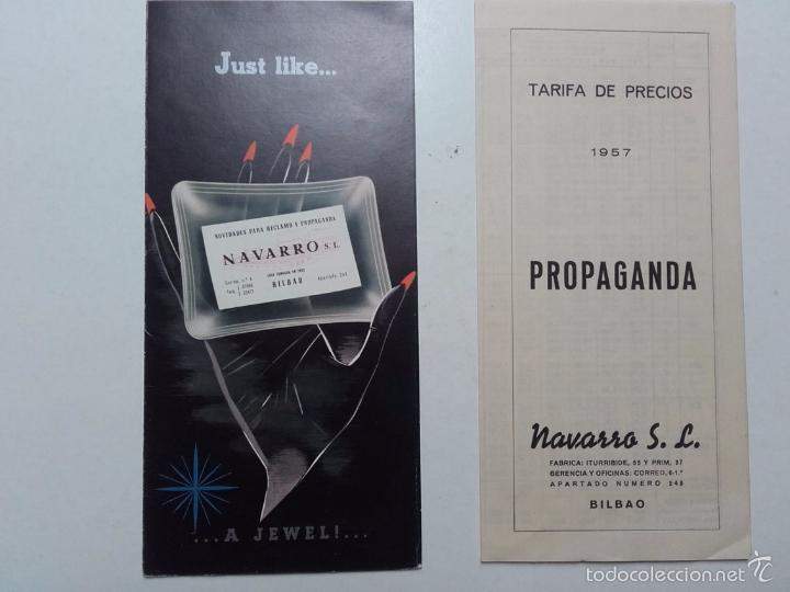 Cat&aacute;logos publicitarios: NAVARRO, RECLAMOS, PROPAGANDA, PUBLICIDAD, NIROCA, BILBAO, CENICEROS, PUBLICITARIOS, A&Ntilde;OS 50.