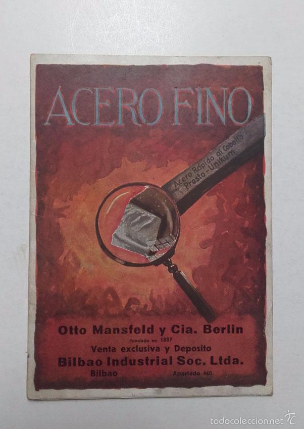 Cat&aacute;logos publicitarios: ACERO FINO, OTTO MANSFELD, BERLIN, A&Ntilde;OS 50.
