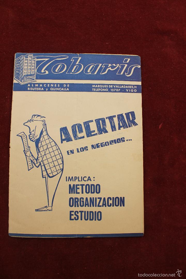 Cat&aacute;logos publicitarios: TOBARIS, ALMACENES DE BISUTERIA Y QUINCALLA, HERMINIO PUERTAS. VIGO 1965
