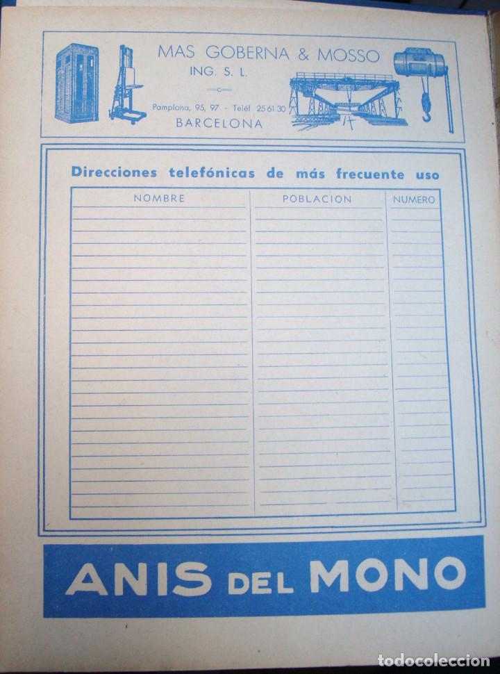 Cat&aacute;logos publicitarios: Anuario telef&oacute;nico 1954-55 l&aacute;mina colecci&oacute;n publicidad Mas Goberna y Mosso ING-Barcelona