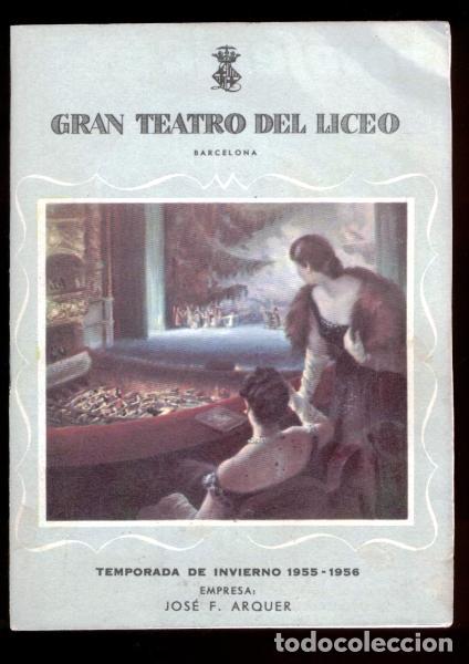 Cat&aacute;logos publicitarios: GRAN TEATRO DEL LICEO - TEMPORADA 1955-1956