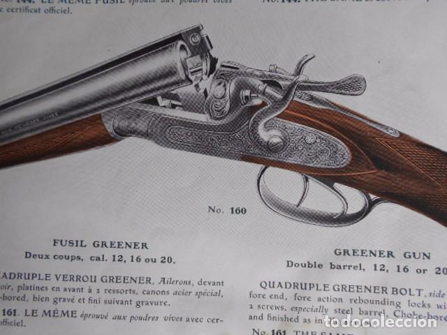 Cat&aacute;logos publicit&aacute;rios: Cat&aacute;logo escopetas fusil greener  gun hammerless anson 1950