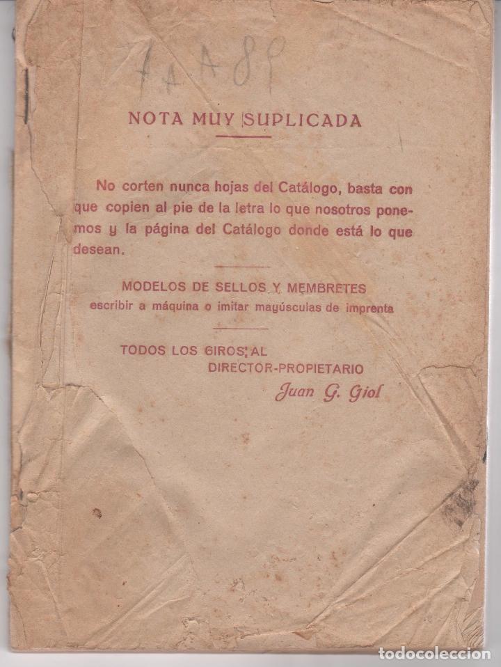 Werbekataloge: Rar&iacute;simo Cat&aacute;logo Sellos, membretes, bombas agua, bicicletas... A&ntilde;os 20. 164 pag. Ver descripci&oacute;n