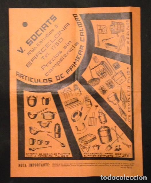 Cat&aacute;logos publicitarios: CATALOGO V. SOCIATS ARTICULOS DE PRIMERA CALIDAD, JULIO 1930