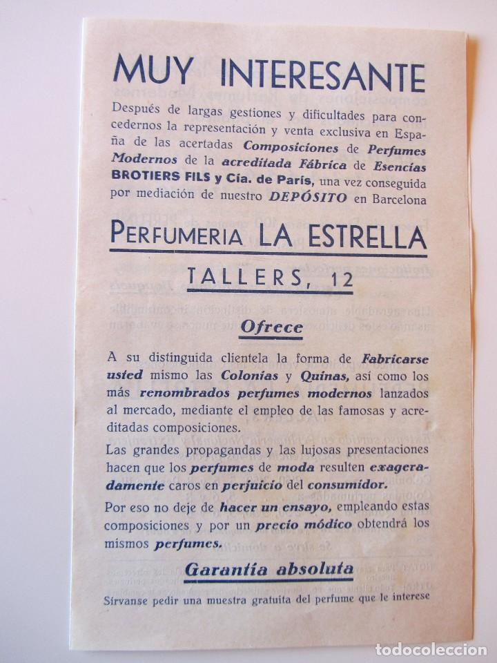 Cat&aacute;logos publicitarios: PUBLICIDAD PERFUMERIA LA ESTRELLA. TALLERS,12. 1932/36