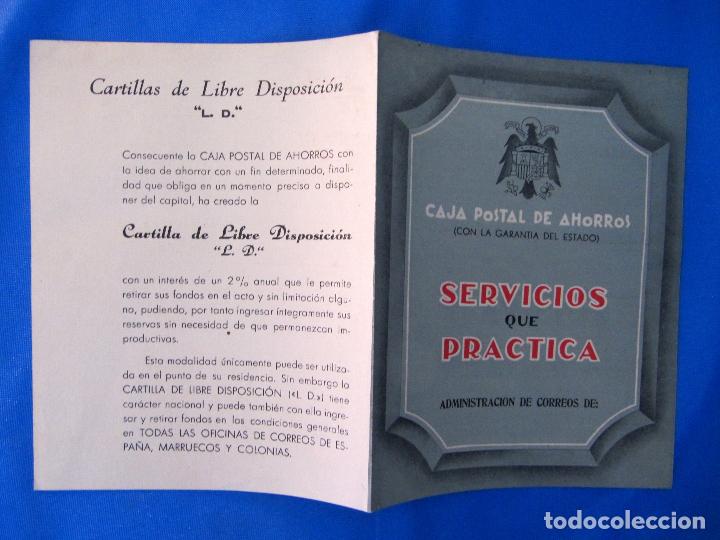 Cat&aacute;logos publicitarios: FOLLETO PUBLICITARIO CAJA POSTAL DE AHORRO. CARTILLAS DE AHORRO, 1955.