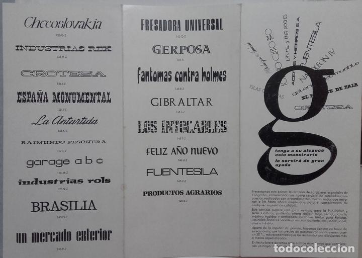 Cat&aacute;logos publicit&aacute;rios: TIPOGRAFIA, CARACTERES ESPECIALES, ARTES GRAFICAS, MUESTRARIO A&Ntilde;OS 60. PUBLICIDAD TIPOS IMPRENTA.