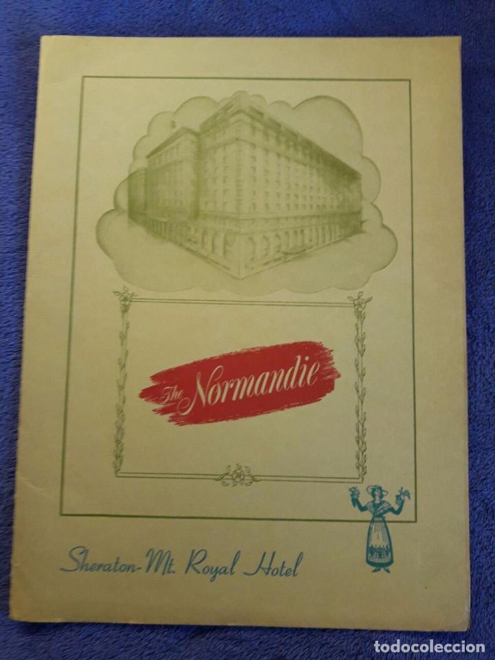 Cat&aacute;logos publicit&aacute;rios: THE NORMANDIE / SHERATON / MENU