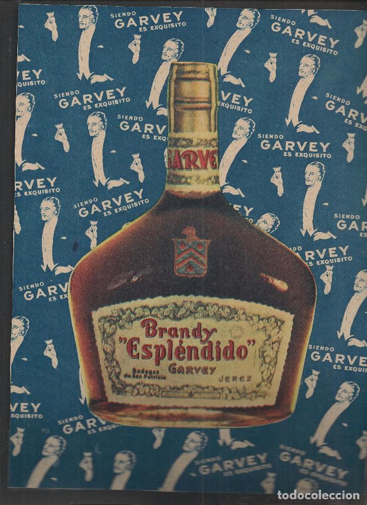 Cat&aacute;logos publicitarios: BRANDY ESPL&Eacute;NDIDO GARVEY.  P&Aacute;GINA DE PUBLICIDAD EN PRENSA PEGADA SOBRE CARTULINA. (P/B75)